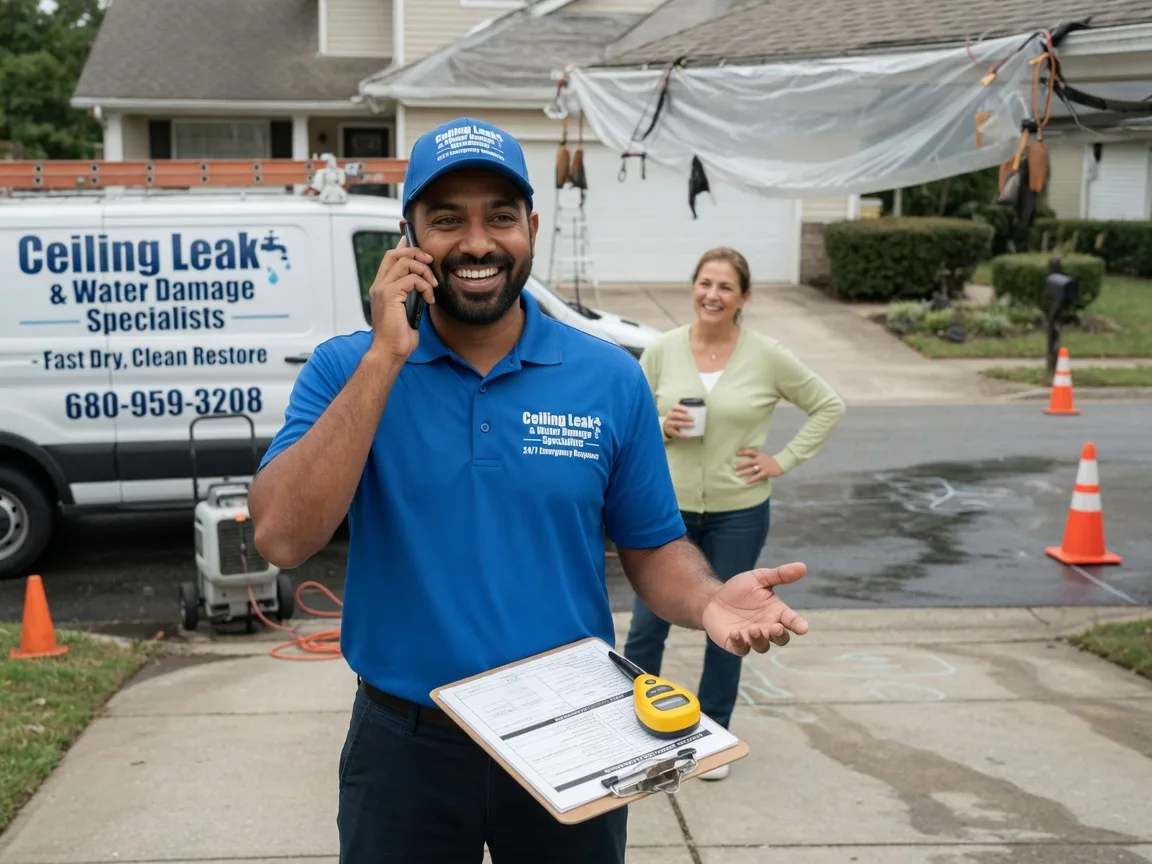 Ceiling Leak Cleanup Ivesdale, IL FAQs
